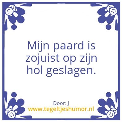 Tegeltje: Paard