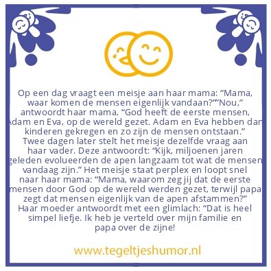 Tegeltje: Waar komen mensen vandaan