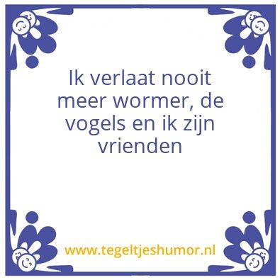Tegeltje: Vogels