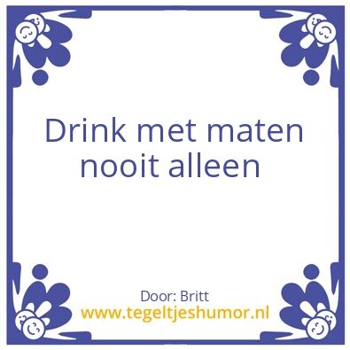 Tegeltje: Maten
