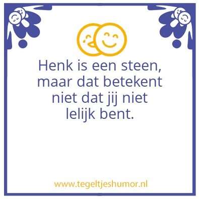 Tegeltje: Lelijk