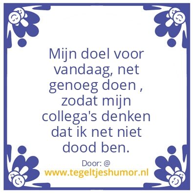 Tegeltje: leuk