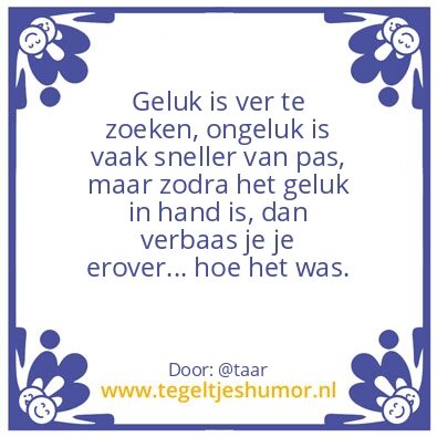 Tegeltje: happiness