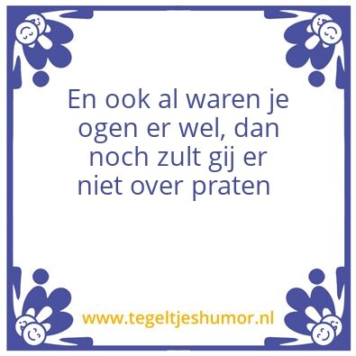 Tegeltje: zwijgplicht