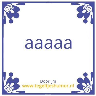 Tegeltje: vvnk