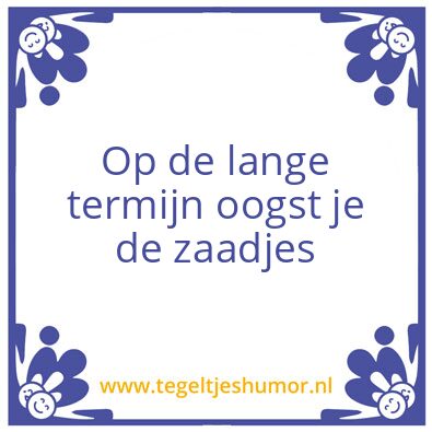 Tegeltje: oogst
