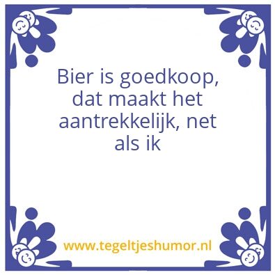 Tegeltje: Bier