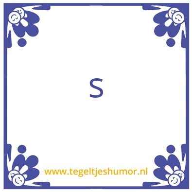 Tegeltje: ”het is een ongeschreven rege