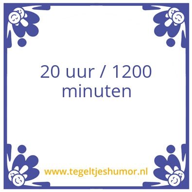 Tegeltje: Tijdschrijfexpert