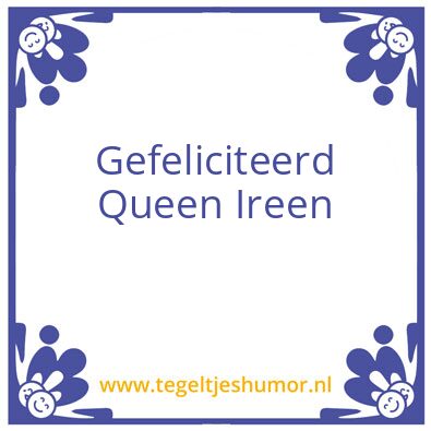Tegeltje: Irene