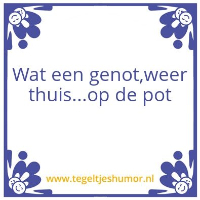 Tegeltje: Thuis
