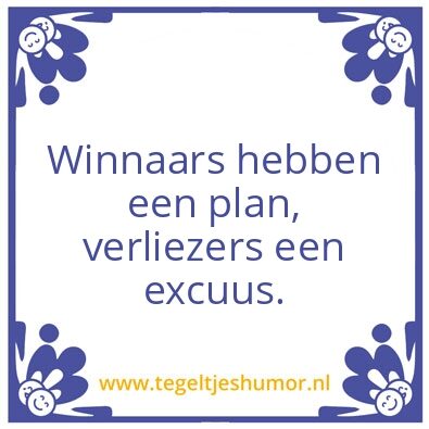 Tegeltje: Excuus