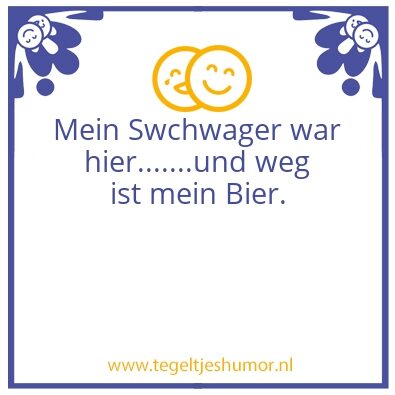 Tegeltje: Mein Schager