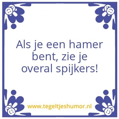 Tegeltje: Hamer