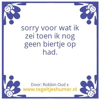 Tegeltje: HORECA