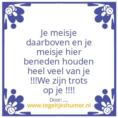 Tegeltje: …