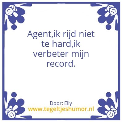 Tegeltje: Snelheid