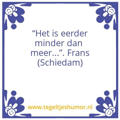 Tegeltje: Frans