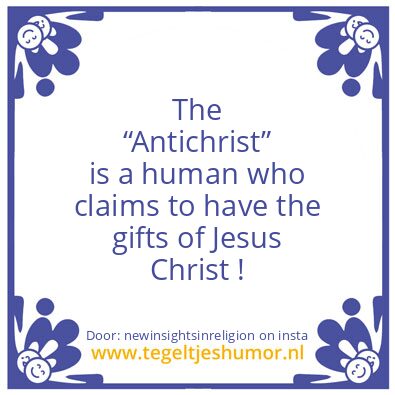 Tegeltje: “Antichrist”