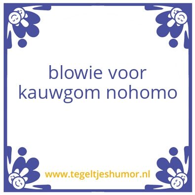 Tegeltje: nohom