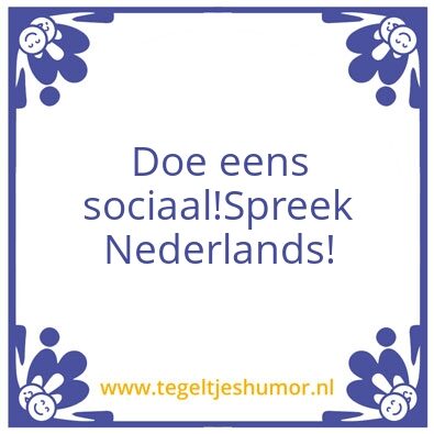 Tegeltje: Sociaal