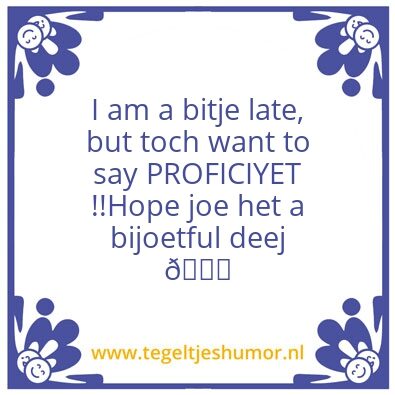 Tegeltje: Alsnog Gefeliciteerd