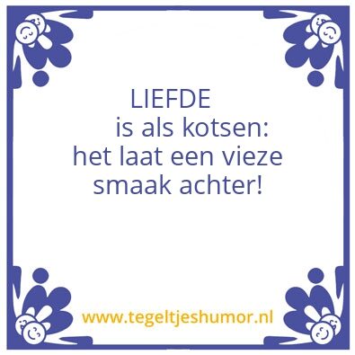 Tegeltje: Liefde