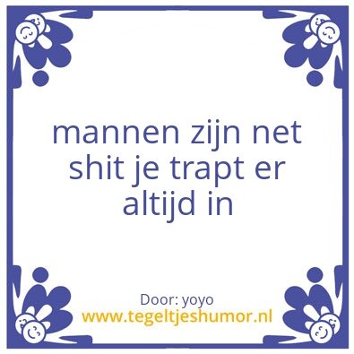 Tegeltje: mannen