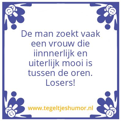 Tegeltje: De man
