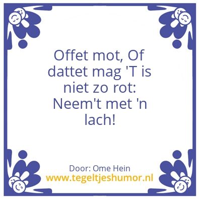 Tegeltje: ‘T gaat wel!
