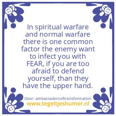Tegeltje: I subject the devil