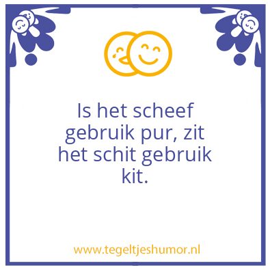 Tegeltje: bouvakker praat