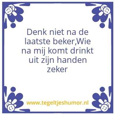 Tegeltje: Bekertjes