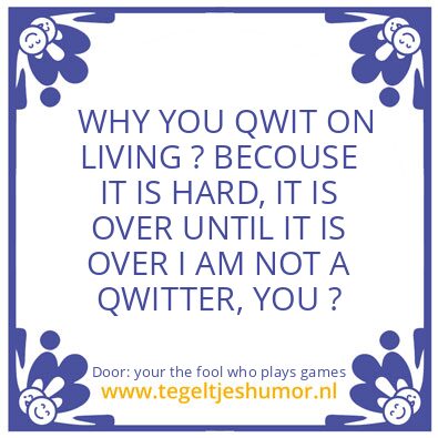Tegeltje: nobody tells me what to do