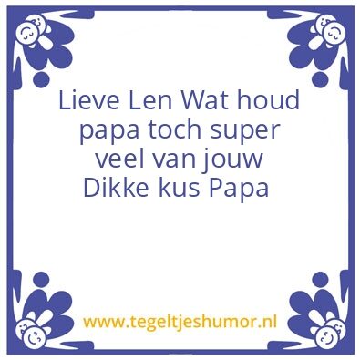 Tegeltje: Lieve Len