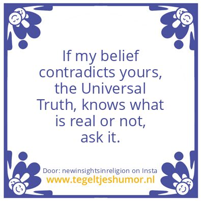 Tegeltje: Truth.
