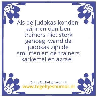 Tegeltje: Judo g sport