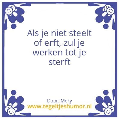 Tegeltje: pensioen