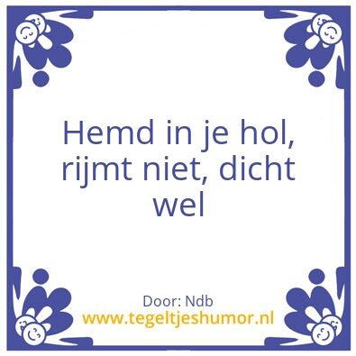 Tegeltje: Rijm