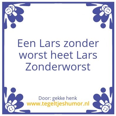 Tegeltje: Lars