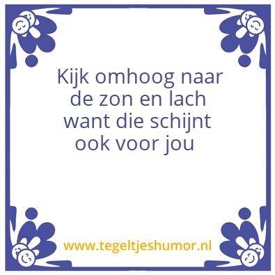 Tegeltje: zon