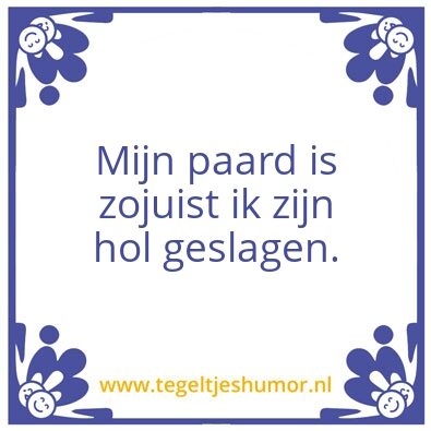 Tegeltje: Paard