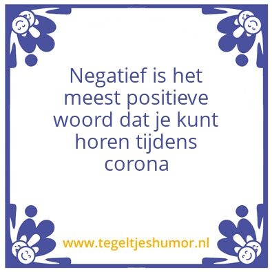 Tegeltje: covid