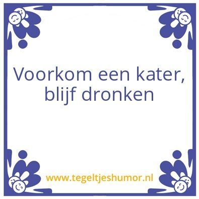 Tegeltje: Kater
