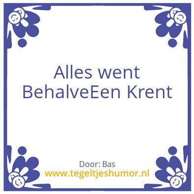Tegeltje: Krent