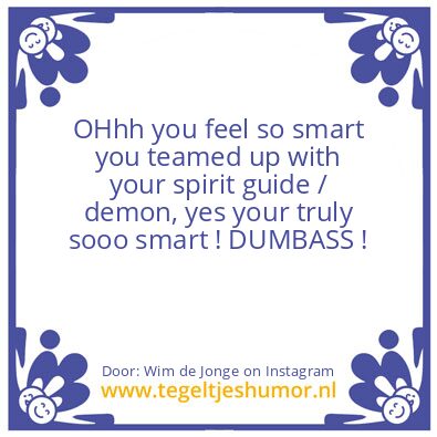 Tegeltje: DUMBASS !