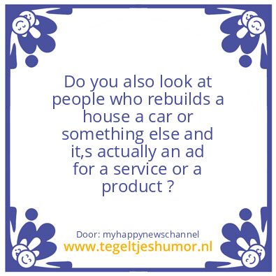Tegeltje: what you see  ..