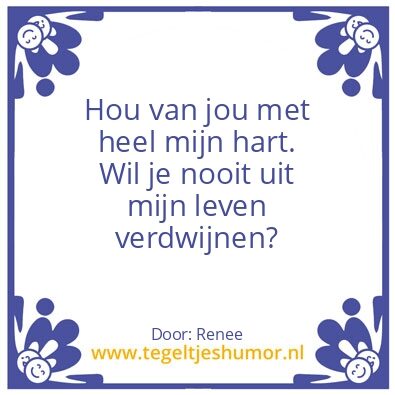 Tegeltje: Love