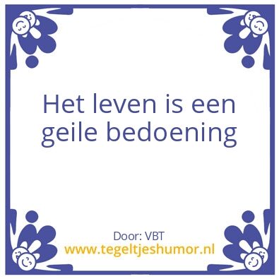 Tegeltje: Geil