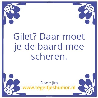Tegeltje: Gilet